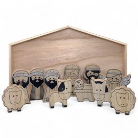 MIJOMA Beautiful Nativity Figures for Nativity Scene, Hand-Painted Artificial Stone Figures, Perfect Christmas Decoration in Various Sets and Styles to Choose From (12 Pieces, 7.5 cm High)