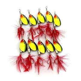 SUPVOX 10pcs Metal Fishing Lures Fishing Bait for Freshwater and for Bass and High- Hooks