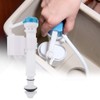 Cistern Toilet Flush Toilet Fill Valve,4 Points Plastic Pipe Inlet