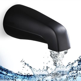 COXOVAY Slip Fit Tub Spout Without Diverter for 1/2" Copper Tube Replacement Tub Spout Universal Bathroom Tub Spouts Without Diverter, Matte Black