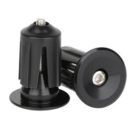 1Pair Cycling Bar End Plugs, Aluminum Bike Bar Ends Black Road Bicycle Grip Road Bike Handlebars Plug Handlebar End Plugs Bar End Plugs for Most Bicycles Road Bike Mountain Bike