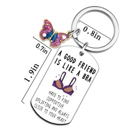 XzmaaoX Funny Best Friend Birthday Gifts For Women Long Distance Best Friend Keychain Gifts Unique Friendship Keychain For Bestie Bff Sister Birthday Valentines Day Gifts For Her