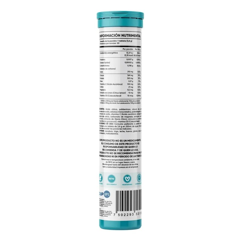 Multilyte: Hidratación Y Minerales Esenciales 20 Tabs Coco