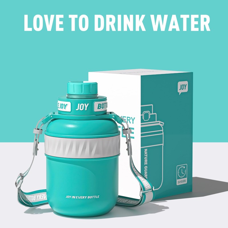BOTTLE JOY Stainless-Steel Water Bottle: Leakproof Lid, Perfect Sip, Double