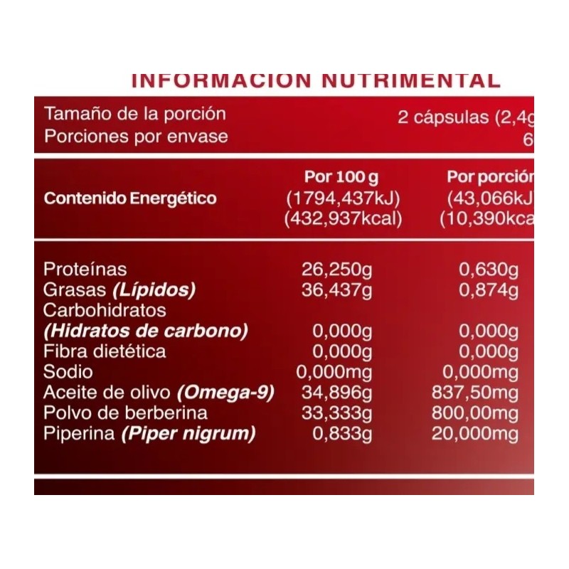 BDM - LIFE Berberina Piperina con Omega 9, Suplemento Alimenticio,