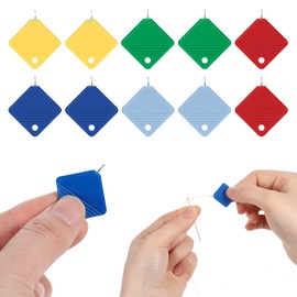 JJUNW 10 Stück Kunststoff Nadeleinfädler, Nadel Einfädler zum Handnähen, Handmaschine Nähen Einfädler Werkzeug Nadel Threading Tool Nähnadeln-Einfädler für Hand Nähen und DIY Einfache Stickerei