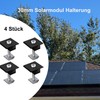 JYCONNECTS Pack of 4 Solar End Clamps 30 mm, T-Shaped