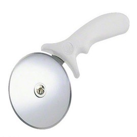 American Metalcraft 4" White Plastic Handle Pizza Cutter