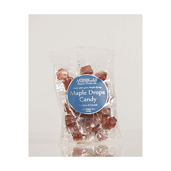 Mansfield Maple Maple Drops Hard Candy Made with Real Maple Syrup (15oz Cellophane Bag)