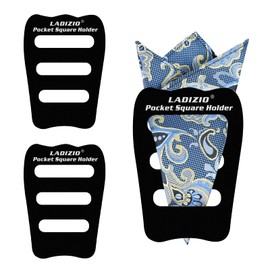 LADIZIO Pocket Square Holder, Pocket Squares for Men, Accessories for Men’s Square Scarf, Suits, Tuxedos, Vests and Dinner Jackets 1/2/3/5/8 Pack Assorted