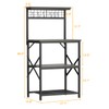 Furologee Kitchen Bakers Rack, Microwave Stand with Storage 4 Tiers,