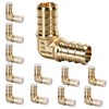 OURU PEX Fittings 1/2 Inch, 12PCS Elbow Lead-Free Brass Connectors