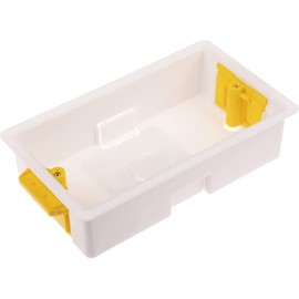 Litt up 2 Gang Dry Lining Back Box/Pattress Box with Adjustable Lugs 35mm - White, Premium Quality Strong Box
