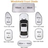 6 Pieces Car Windshield Sunshade Full Set, Folding Full Sun
