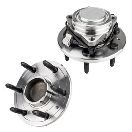 Detroit Axle - RWD Front Wheel Bearing Hubs for 2005 2006 Chevy GMC Silverado Sierra 1500, Replacement 2 Wheel Bearing and Hubs Assembly