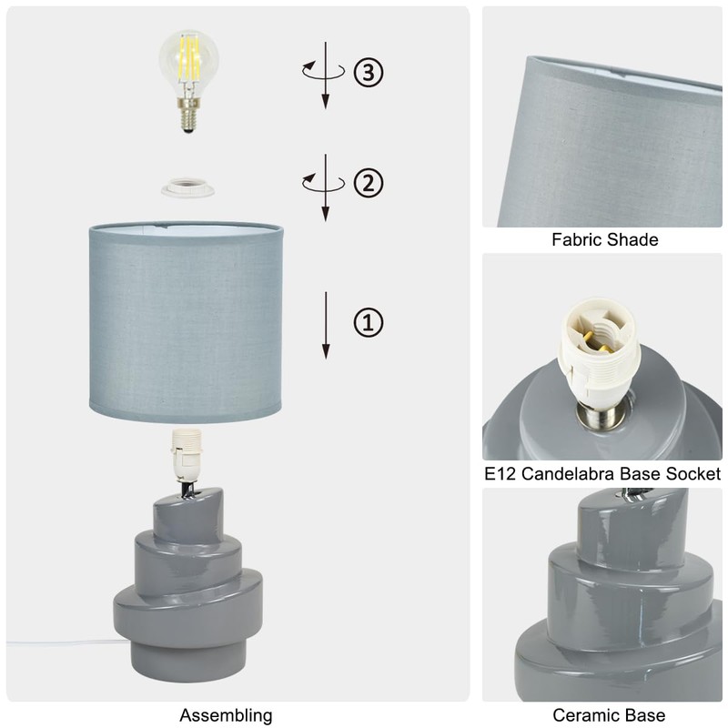 Lampwell Circo Small Table Lamp for Living Room as Bedside