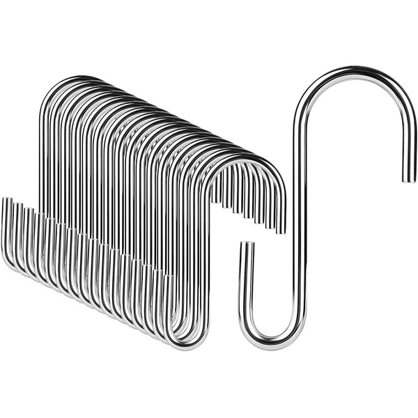 DONQL S Hooks, 7.5 cm Stainless Steel Hooks for Hanging,