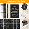 Sayglossy 72 Pcs Christian Bible Gifts Set Religious Notebooks Ballpoint