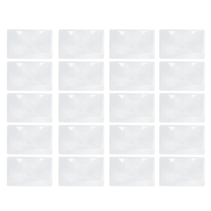 20 Sheet Credit Card Size 3X Magnifiers Portable Transparent Pocket
