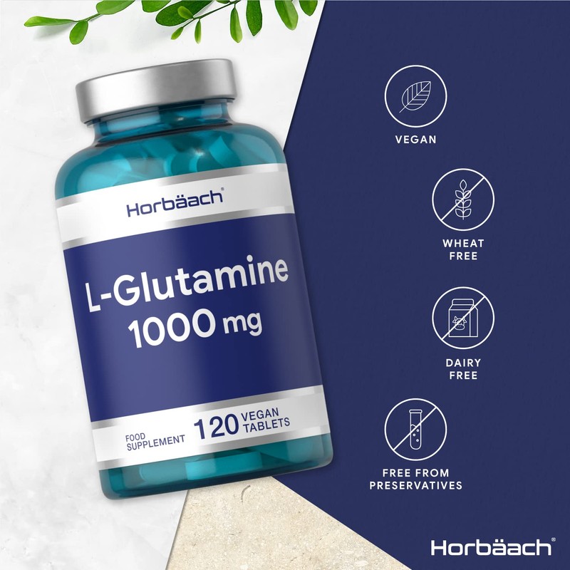 L-Glutamine 1000mg | 120 Tablets | Suitable for Vegetarians &