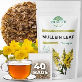 40 Bags Mullen Tea Bags Mullein Tea Leaf (Verbáscum L.) - 40 Count 2g Tea Bags Mullen Leaves Mullein Loose Leaf Tea Hoja de gordolobo