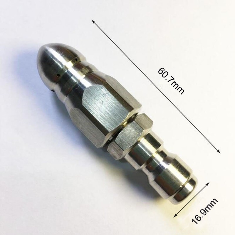 CREEXEON Challco Sewer Jetter Nozzle,Pressure Drain Jetter Hose Nozzle,1/4" Quick