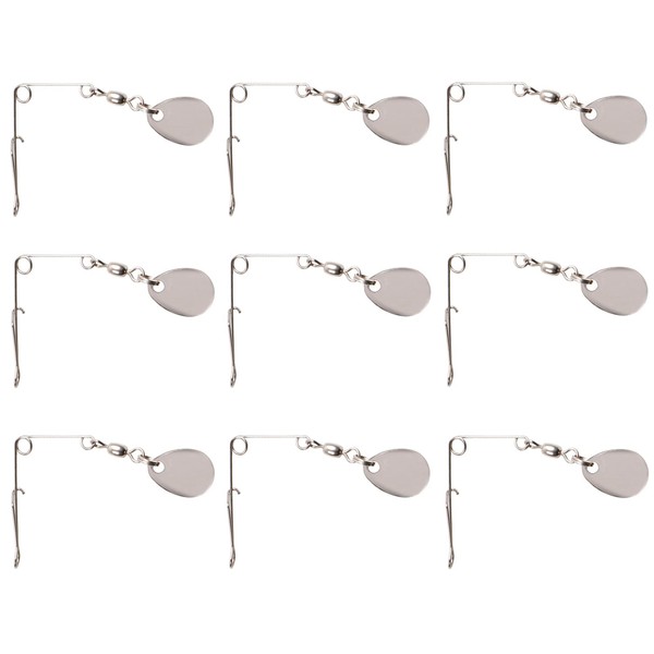 11/22Pcs Spinner Blades Smooth Nickel Spoons Rigs Spinners Spinnerbait Fishing