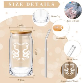 Sliner 2 Set Christmas Zodiac Gift for Women 16 oz Celestial Zodiac Signs Glass Cup with Lids Straws Horoscope Flower Sign Make up Bag 12 Constellations Thanksgiving Gift for Men Birthday(Gemini)