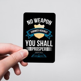 Wallet Scripture Cards - Police Officer, Is 54:17 - Pack of 12 Inspirational Christian Cards With Scripture Encouragement, Bible Verse Cards For Women & Men, Daily Prayer Cards For Devotions