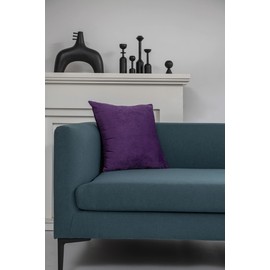 24x24 Throw Pillow Cases Purple: 2 Pack Cozy Soft Velvet Square Decorative Pillow Covers for Farmhouse Home Decor, DEZENE