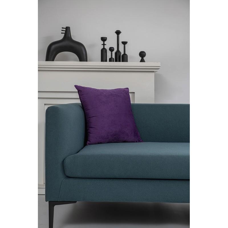 24x24 Throw Pillow Cases Purple: 2 Pack Cozy Soft Velvet
