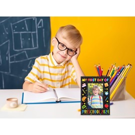 FLYAB My First Day of Preschool Picture Frame 2024 My 1st Day of Prschool Pre-K Kindergarten Photo Frame First Day of Preschool Gifts for Kids Boys Girls Back to School First Day of School Gifts