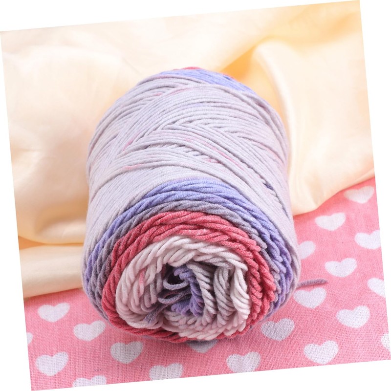 jojofuny 1 Roll Rainbow Colorful Knitting Woolen Yarn Ply Soft