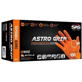 Astro Grip Powder-Free Nitrile Disposable Glove, Medium Size, Full Case (10 Boxes of 100)