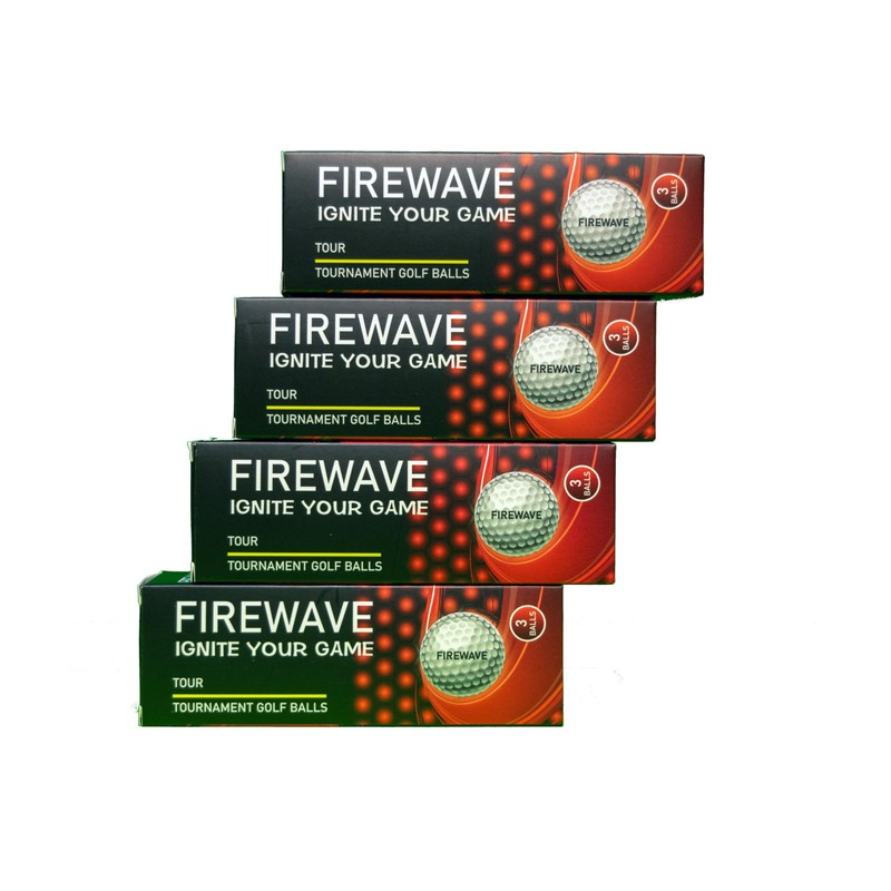 FIREWAVE Golf Ball 12 Balls 4 Packs of 3 Double