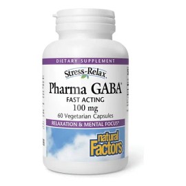 Natural Factors Stress-relax Pharma Gaba 100mg 60tabs Sin Sabor                                                                                       