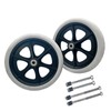A pair of 8-Inch Solid Replacement Wheels Anti-Slip Front Wheels