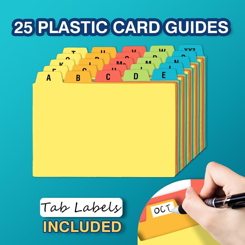 H4D 4x6 Index Card Holder with 100 Heavyweight Ruled Index