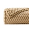 BEDELITE Fleece Blanket - 3D Jacquard Decorative Camel Throw Blankets