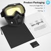 BELINOUS Motorcycle Goggles with Removable Face Mask - Yellow