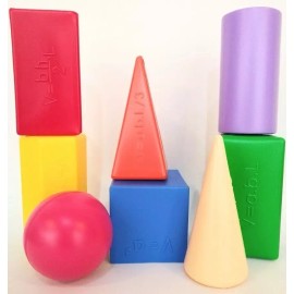 Hacer y Aprender Cuerpos Geométricos Sólidos 8 Pzs. Matemáticos De Plástico
