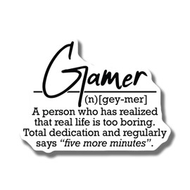 Gamer Definition Magnet - Gamer Life Magnet - Funny Gamer Quote Magnet - Gaming Enthusiast Gift - Gamers Room Decor - Gaming Accessories - Car Magnet AAMT1375