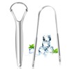 Brencco Pulisci Lingua 2 pezzi di Nettalingua in acciaio inox,