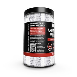 PURE ORIGINAL INGREDIENTS Apple Cider Vinegar (730 Capsules) No Magnesium Or Rice Fillers, Always Pure, Lab Verified