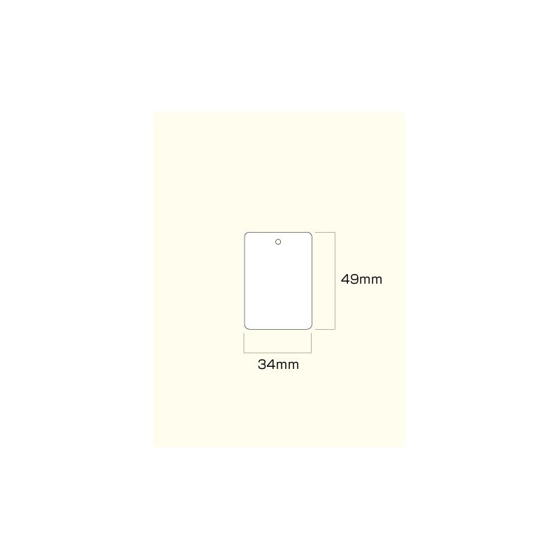 White Solid Tags (Price Tag), 5031 (34 X 49 mm Thread/500 Piece