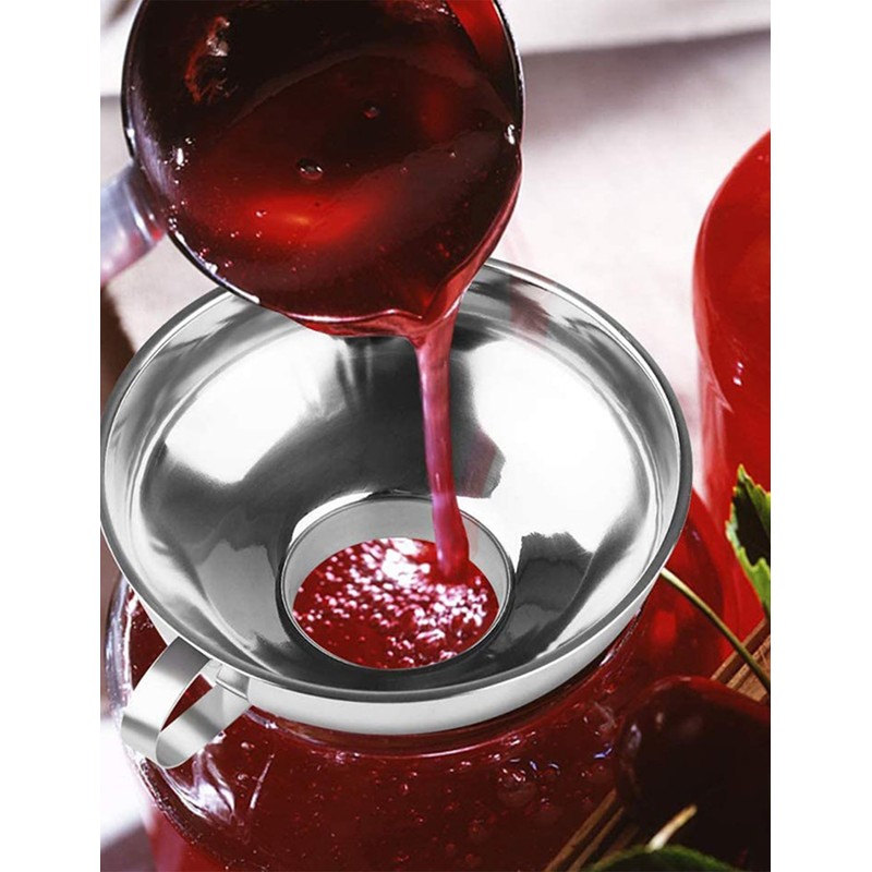 happykau 2 Pcs Commercial Jam Funnel for Grain Stainless Steel