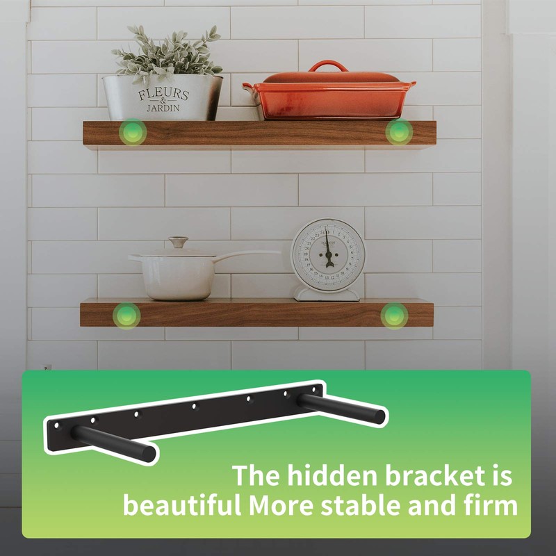 18 Inch Heavy Duty Blind Wall Mount Floating Shelf Bracket