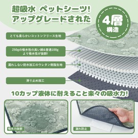 LOOBANI Super Absorbent, Washable Pet Sheets, Leak Proof, Pet Sheet, Washable, Non-Slip, Pee Sheet, Washable, Whole Drying, Medium Size, Large, For Dogs and Cats, Dog Urine, Washable, Eco-Friendly,