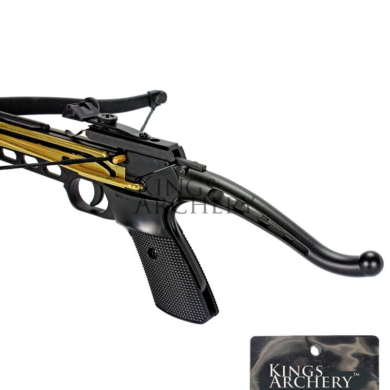 Pistol Crossbow Self-Cocking 80 LBS with Adjustable Sights and a