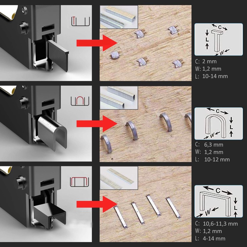 Stapler Nail Gun, Multifunctional: Walls, Cables, Nails - Manual Stapler